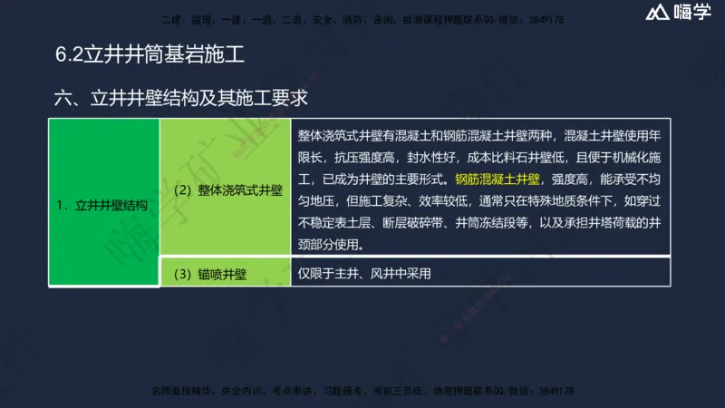 06.2025赵景满-名师精讲通关-006第一篇-第6章-井巷工程_2026年一级建造师_2026年一建矿业_2025年一建矿业SVIP_02-基础精讲✿高端面授✿深度强化_14-矿业《名师精讲通关》赵景满HX