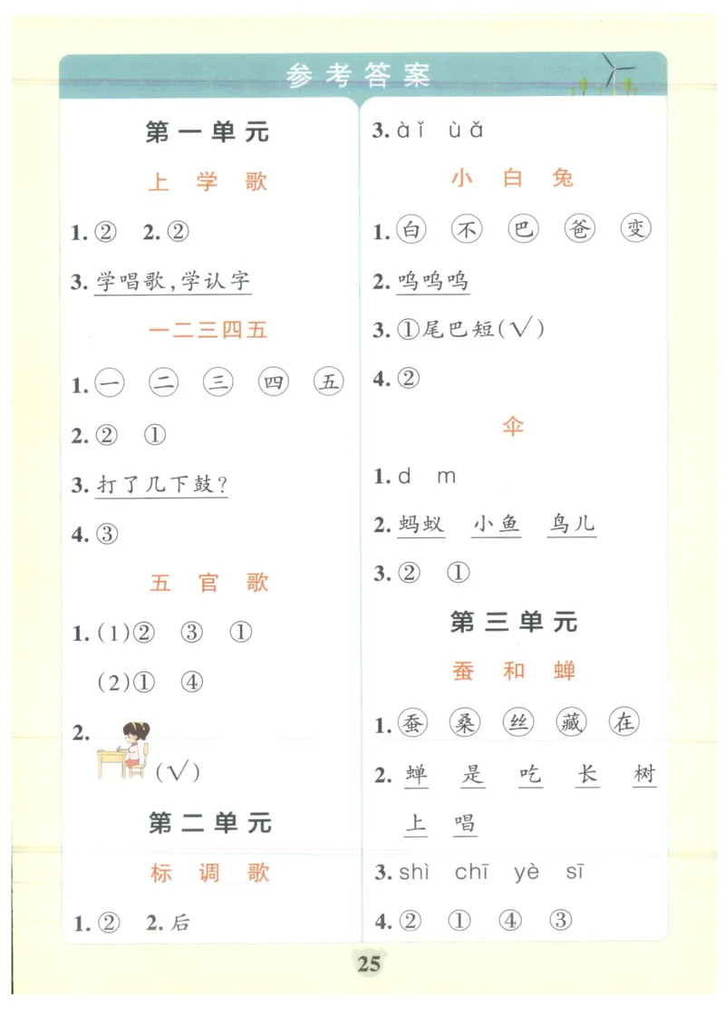 25秋《学霸冲A卷》1年级上册语文同步阅读_25秋《小学学霸冲A卷》语文1-6_25秋《小学学霸冲A卷》语文1上