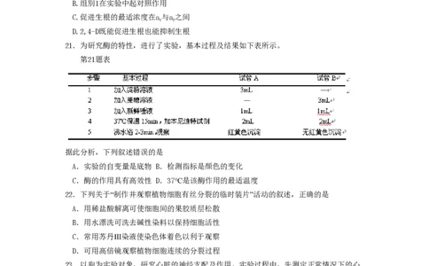 2016年高考生物试卷（浙江）（4月）（空白卷）_生物历年高考真题_新&middot;PDF版2008-2025&middot;高考生物真题_生物（按试卷类型分类）2008-2025_自主命题卷&middot;生物（2008-2025）