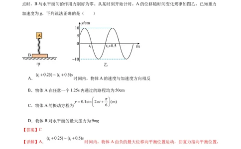 专题09振动图像与波动图像（解析版）_2025高中物理模型方法技巧高三复习专题练习讲义_高考物理图像与方法