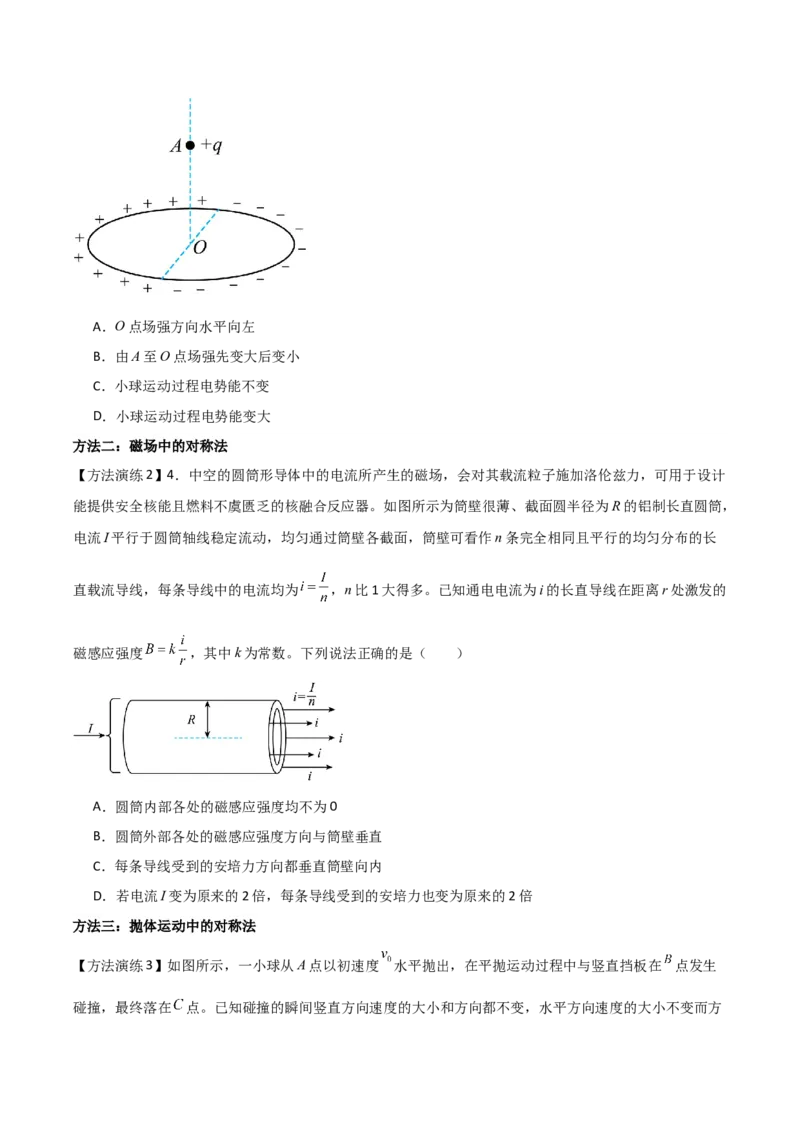 专题06对称法（原卷版）_2025高中物理模型方法技巧高三复习专题练习讲义_高考物理备考方法