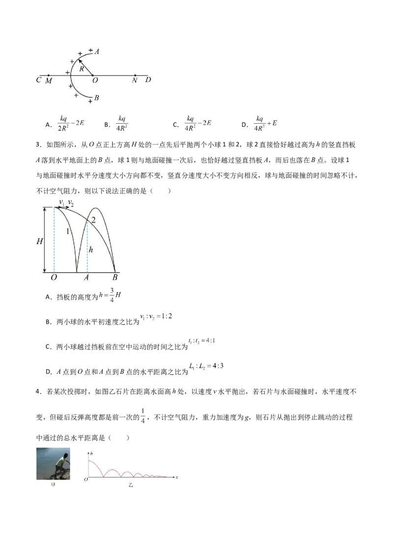 专题06对称法（原卷版）_2025高中物理模型方法技巧高三复习专题练习讲义_高考物理备考方法