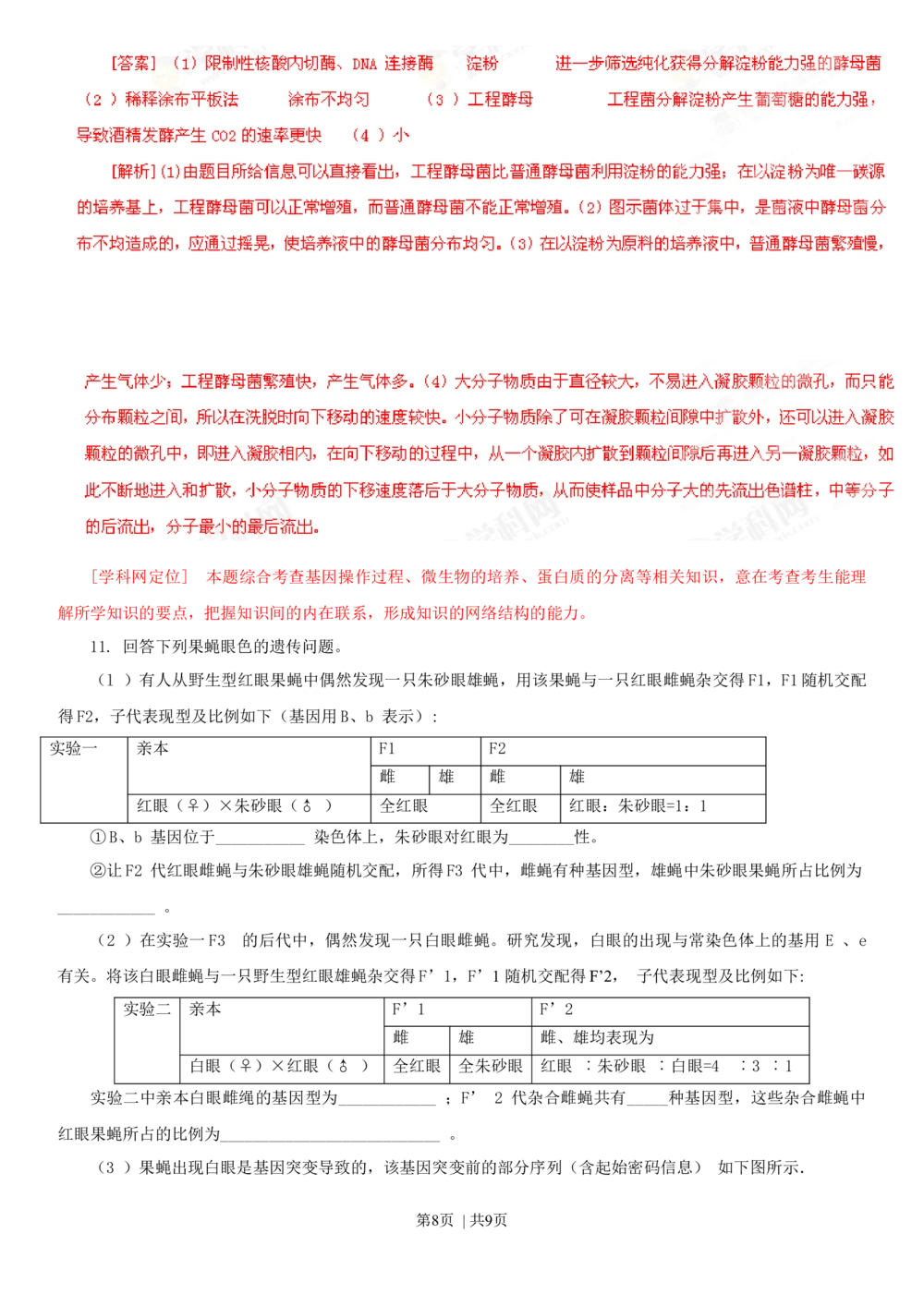 2013年高考生物试卷（四川）（解析卷）_生物历年高考真题_新&middot;Word版2008-2025&middot;高考生物真题_生物（按年份分类）2008-2025_2013&middot;高考生物真题