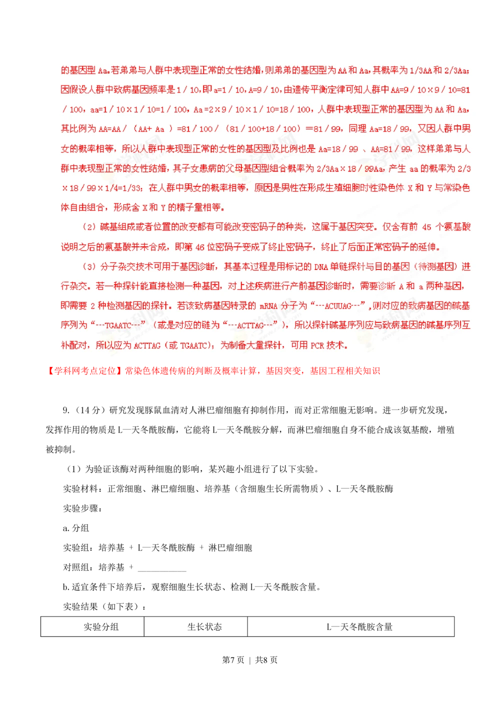 2013年高考生物试卷（重庆）（解析卷）_生物历年高考真题_新&middot;PDF版2008-2025&middot;高考生物真题_生物（按省份分类）2008-2025_2012-2024&middot;（重庆）生物高考真题