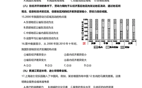 2016年高考地理试题（上海）（空白卷）_地理历年高考真题_新&middot;Word版2008-2025&middot;高考地理真题_地理（按年份分类）2008-2025_2016&middot;地理高考真题