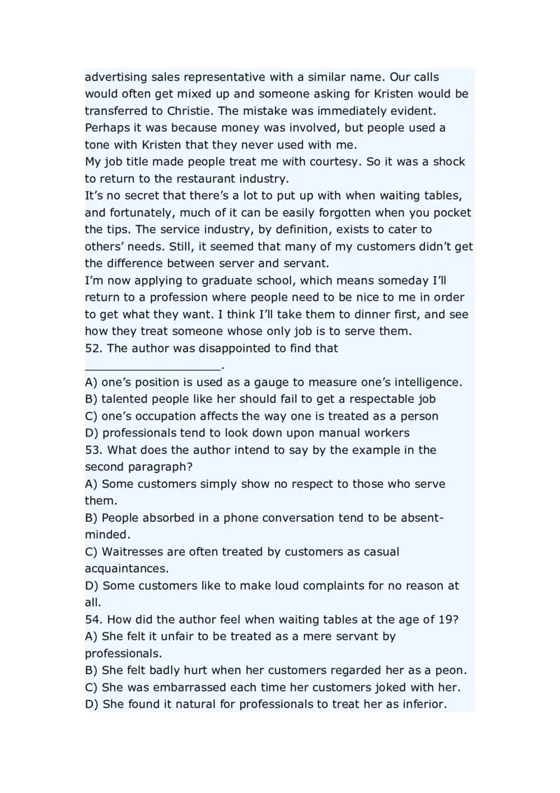 英语专项练习（十）_2025春招题库汇总_国企题库_中国烟草_3Yancao笔试专业完整知识点（仅需看本专业）_3.7英语_1.英语部分专项训练