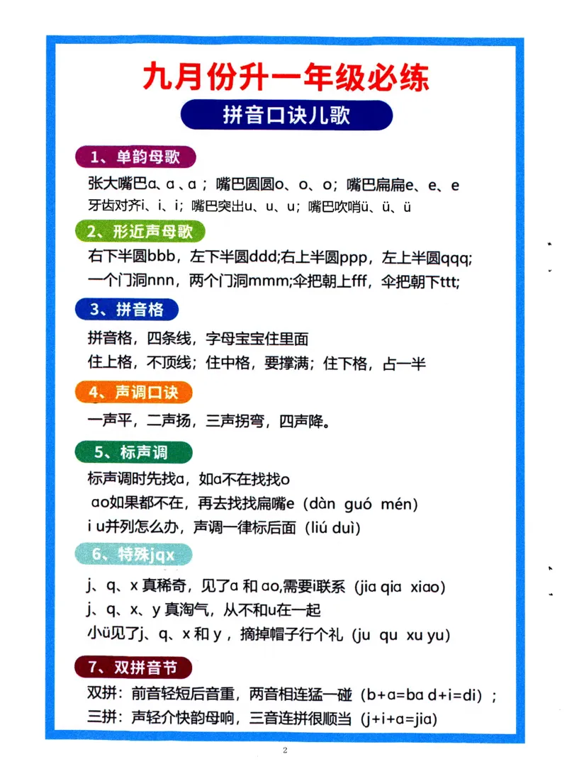 0010九月份升一年级必练68_幼小衔接数学