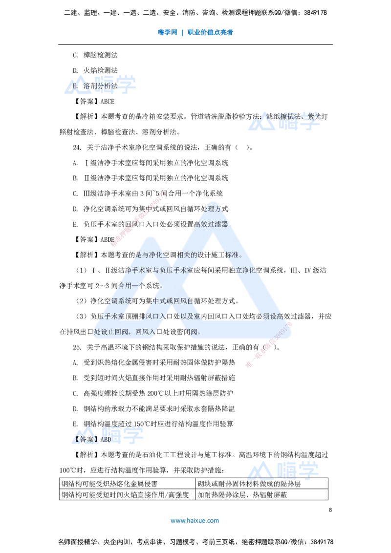 01.2025嗨学机电讲师-五年真题解析-2024年真题_2026年一级建造师_2026年一建机电_2025年一建机电SVIP_03-习题精析✿实战特训✿模考通关_04-机电《五年真题解析》石莉HX_讲义