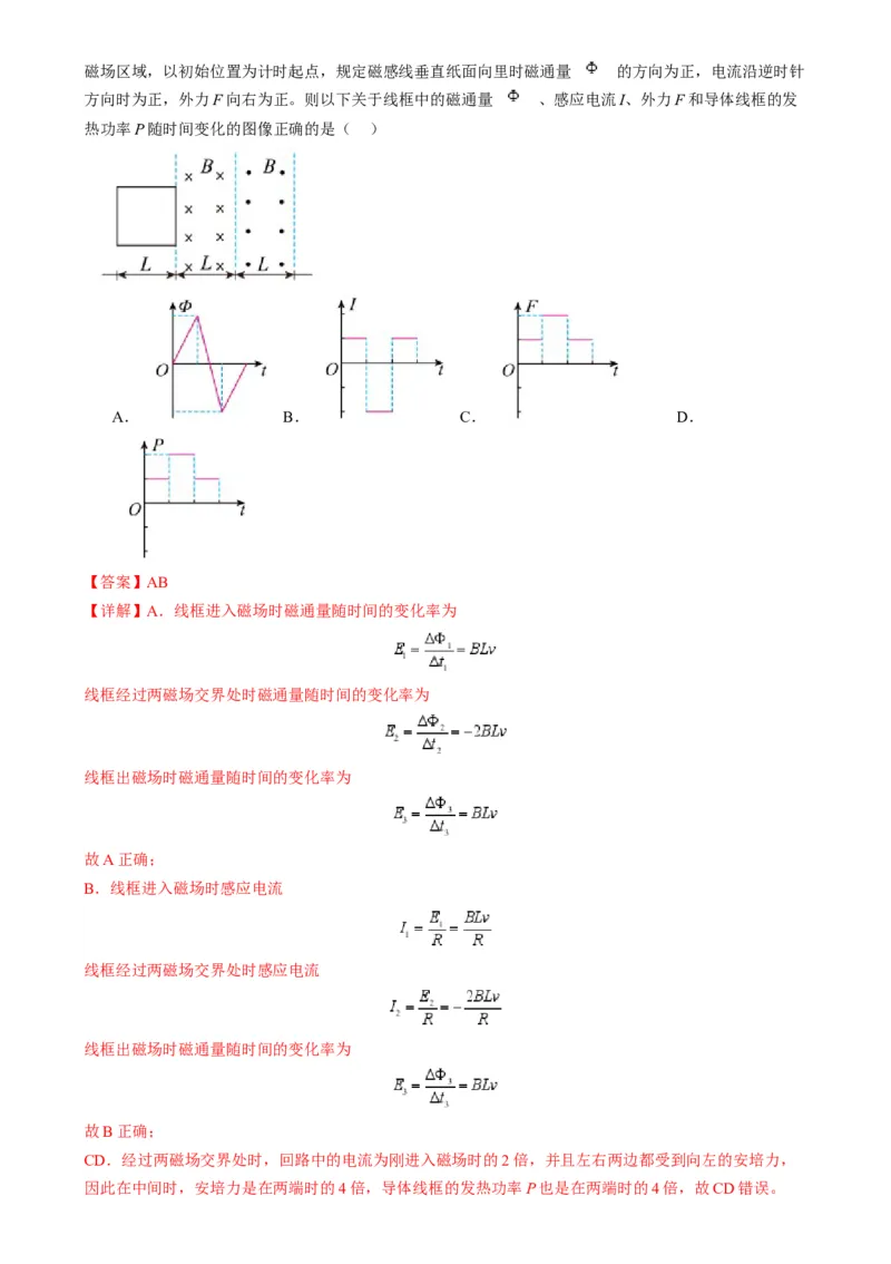 专题16电磁感应中的导体框模型（解析版）_2025高中物理模型方法技巧高三复习专题练习讲义_高考物理热点模型