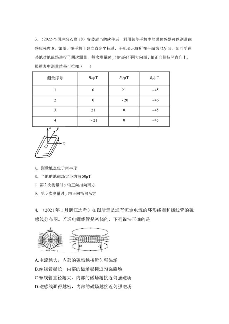 模型48磁场叠加模型（原卷版）_2025高中物理模型方法技巧高三复习专题练习讲义_高考物理模型最新模拟题专项训练