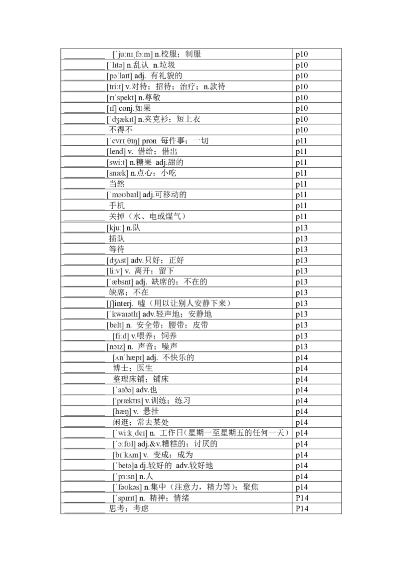 2024-2025学年人教版英语七年级下册各单元单词默写表_初中英语新版_最新人教版英语七年级下册_七下英语2025版_05.2025春英语人教7下单词表+默写_新七下人教版默写
