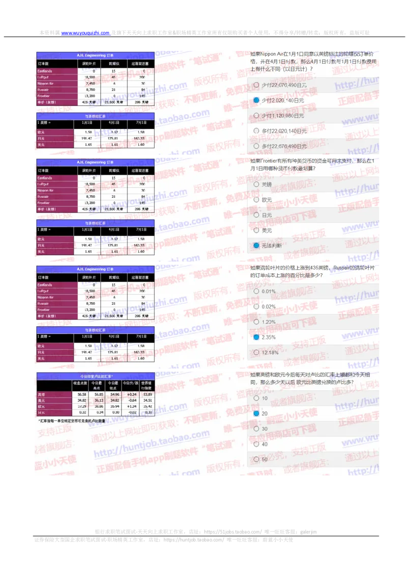 花旗银行2019招聘1022在线测试真题及答案_2025春招题库汇总_外资银行题库_23花旗_2019年历次OT真题及答案
