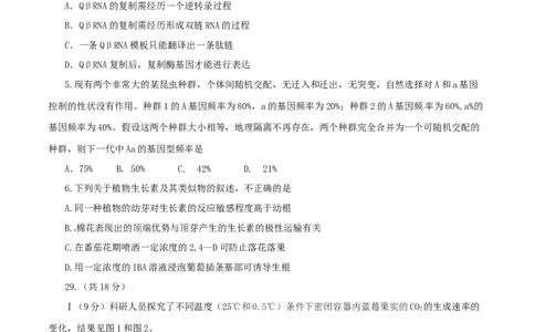2015年高考生物试卷（安徽）（空白卷）_生物历年高考真题_新&middot;Word版2008-2025&middot;高考生物真题_生物（按年份分类）2008-2025_2015&middot;高考生物真题