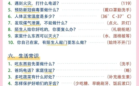 0020幼小衔接必备百科知识大全(1)(1)_幼小衔接语文