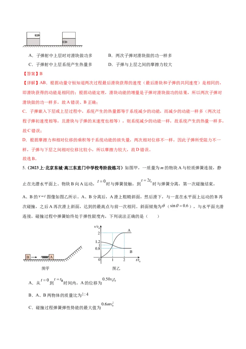 专题07碰撞模型及其拓展（解析版）_2025高中物理模型方法技巧高三复习专题练习讲义_高考物理热点模型