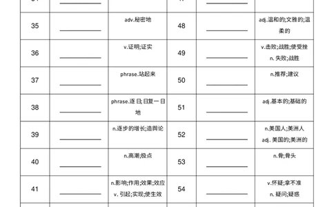 2026春人教版英语八下Unit7中译英_初中英语新版_最新人教版英语八年级下册_2026春新人教版八下（更新中）_04单词背诵默写8个表（全）