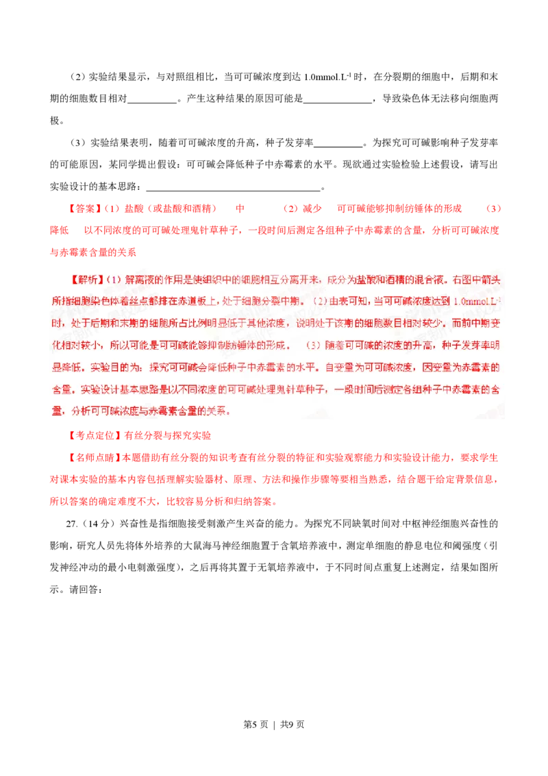 2015年高考生物试卷（福建）（解析卷）_生物历年高考真题_新&middot;PDF版2008-2025&middot;高考生物真题_生物（按省份分类）2008-2025_2012-2024&middot;（福建）生物高考真题