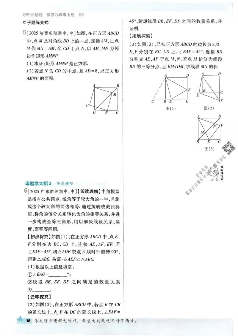 2026版初中必刷题数学BS版9年级上册_A007初中必刷合集1_A0392026初中必刷题_2026《必刷题》9上