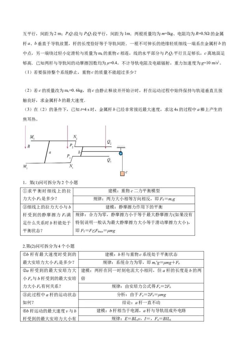 专题04计算题解题策略（解析版）_2025高中物理模型方法技巧高三复习专题练习讲义_高考物理备考技巧