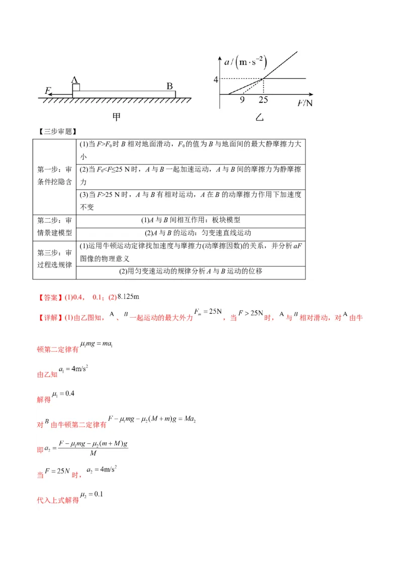 专题04计算题解题策略（解析版）_2025高中物理模型方法技巧高三复习专题练习讲义_高考物理备考技巧