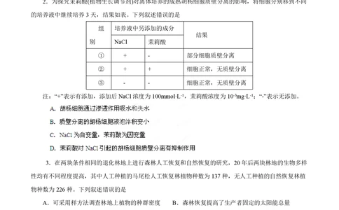 2013年高考生物试卷（福建）（空白卷）_生物历年高考真题_新&middot;PDF版2008-2025&middot;高考生物真题_生物（按年份分类）2008-2025_2013&middot;高考生物真题