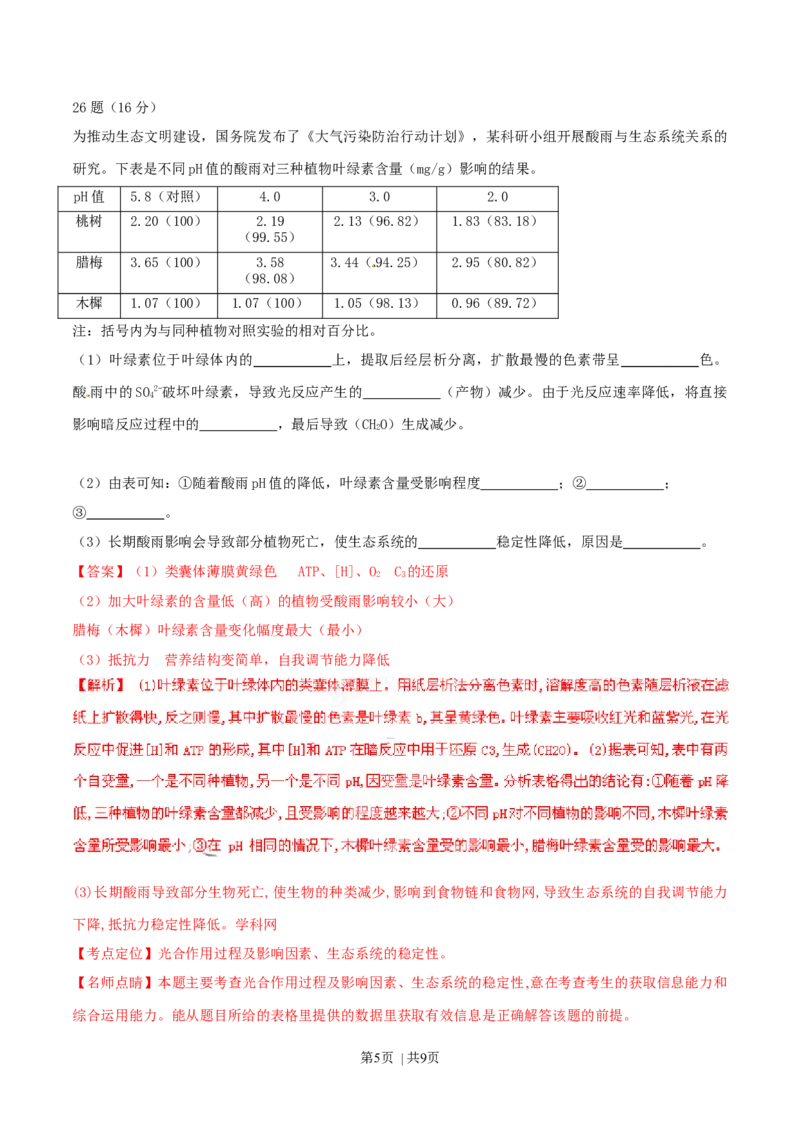 2015年高考生物试卷（广东）（解析卷）_生物历年高考真题_新&middot;Word版2008-2025&middot;高考生物真题_生物（按年份分类）2008-2025_2015&middot;高考生物真题