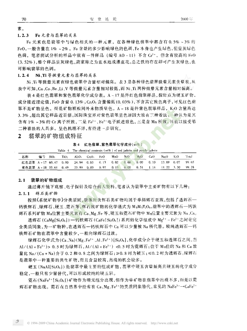 玉器-翡翠的化学成分和矿物组成特征_X018-玉石珠宝鉴定教程最新合集_5、玉石鉴定专题全套课程_玉石电子书_玉石电子书