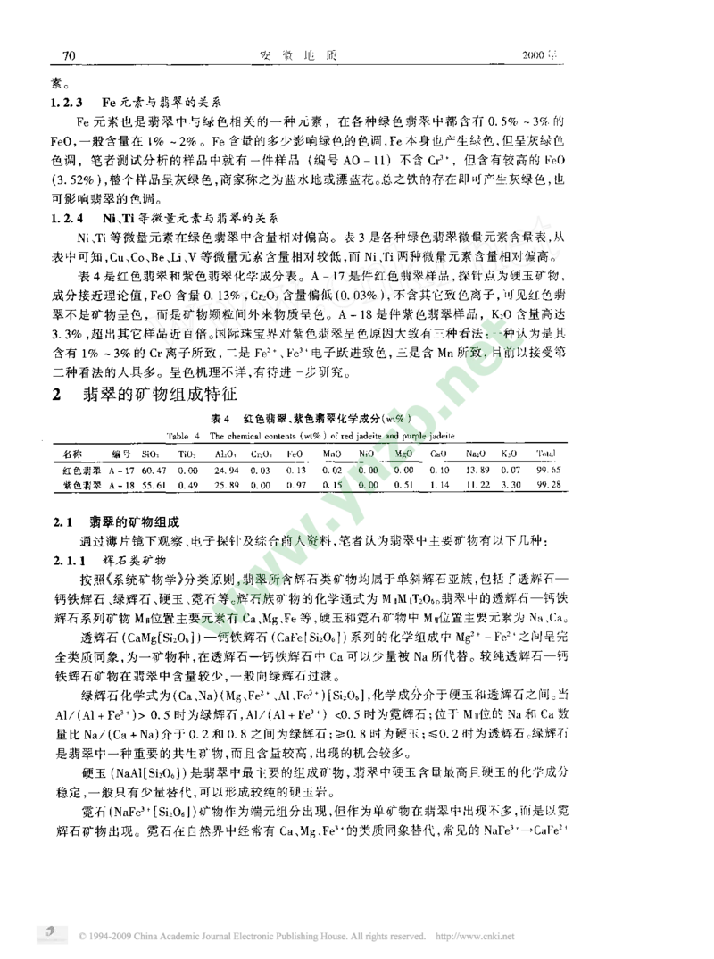 玉器-翡翠的化学成分和矿物组成特征_X018-玉石珠宝鉴定教程最新合集_5、玉石鉴定专题全套课程_玉石电子书_玉石电子书