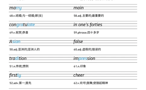 2026春人教版英语八下Unit6衡水体字贴_初中英语新版_最新人教版英语八年级下册_2026春新人教版八下（更新中）_05单词字帖（全）
