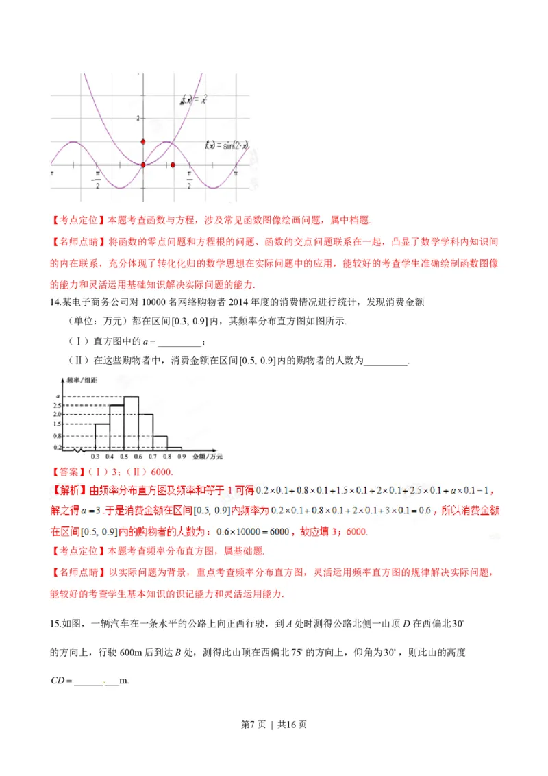 2015年高考数学试卷（文）（湖北）（解析卷）_历年高考真题合集_数学历年高考真题_新&middot;PDF版2008-2025&middot;高考数学真题_数学（按试卷类型分类）2008-2025_自主命题卷&middot;数学（2008-2025）