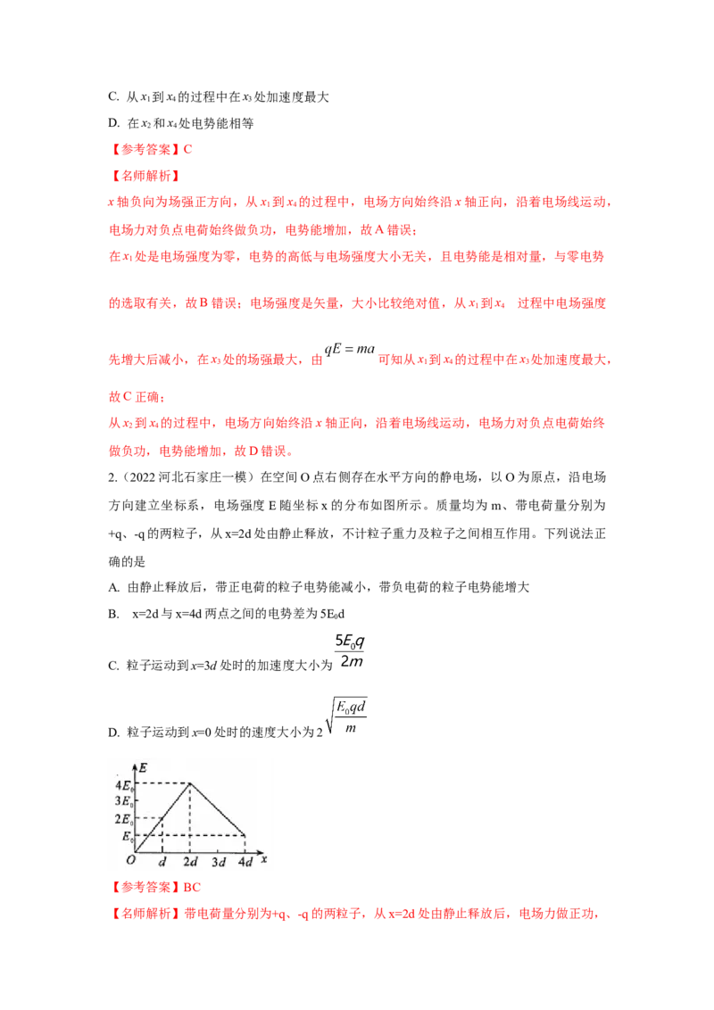 模型41电场图像信息模型（解析版）_2025高中物理模型方法技巧高三复习专题练习讲义_高考物理模型最新模拟题专项训练
