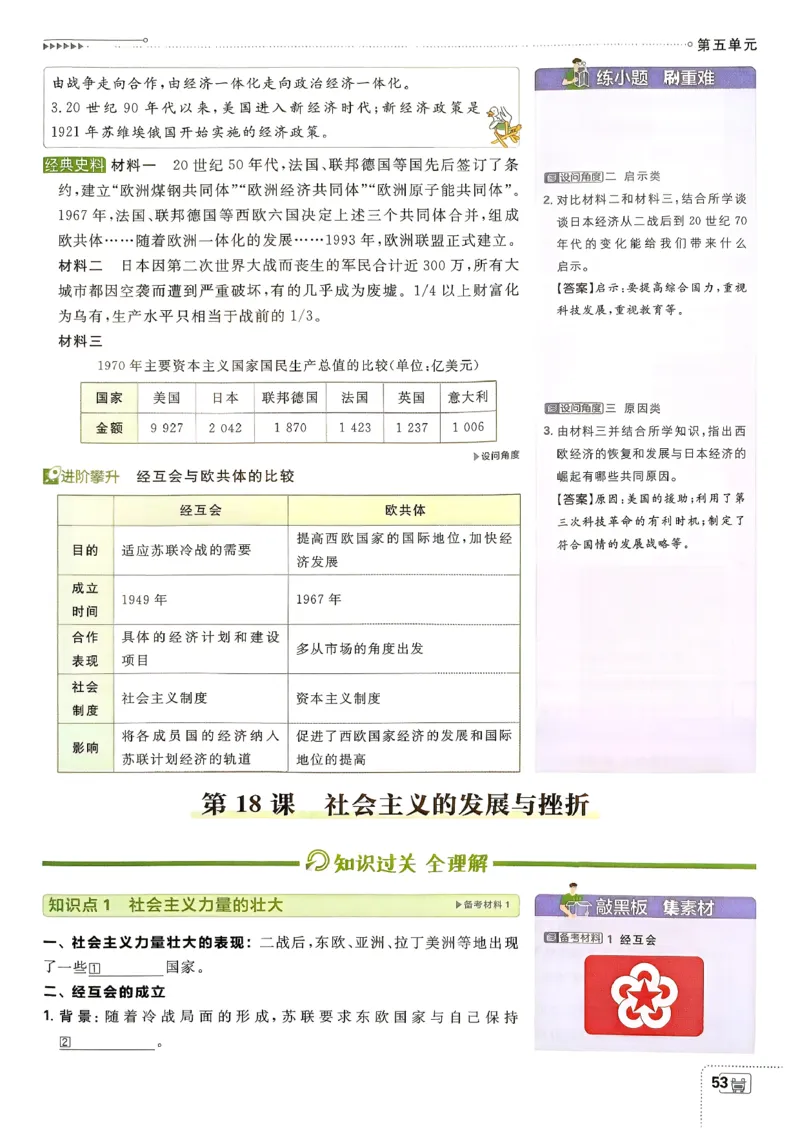 26春《初中必刷题》历史人教版9下狂K重点_2026版初中《必刷题》9年级下册（历史）（人教）_2026春《初中必刷题》历史RJ9下