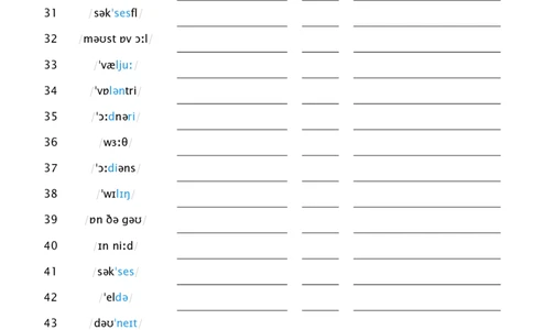 2026春人教版英语八下Unit8看音标默单词_初中英语新版_最新人教版英语八年级下册_2026春新人教版八下（更新中）_04单词背诵默写8个表（全）
