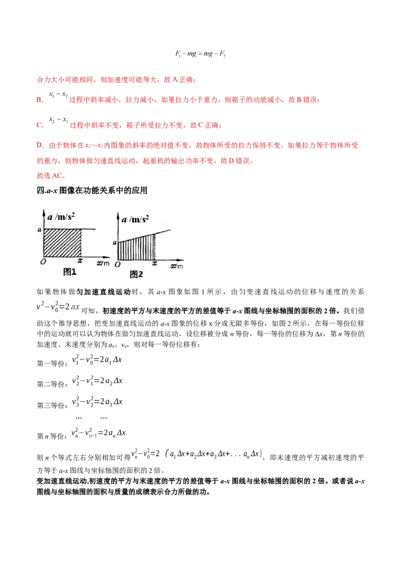 专题03功能与动量中的图像（解析版）_2025高中物理模型方法技巧高三复习专题练习讲义_高考物理图像与方法