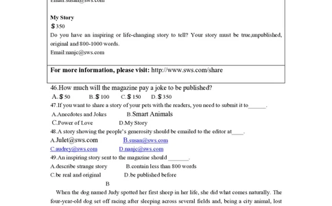 2015年高考英语试卷（陕西）（解析卷）_英语历年高考真题_新&middot;PDF版2008-2025&middot;高考英语真题_英语（按年份分类）2008-2025_2015&middot;高考英语真题