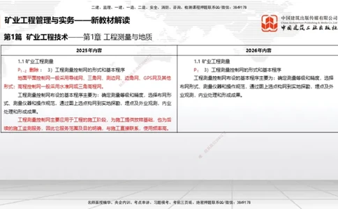 01.15一建《矿业》新教材变动解析课_2026年一级建造师_2026年一建矿业_2026年一建矿业SVIP_2026一建矿业SVIP_02-基础精讲✿高端面授✿深度强化_讲义