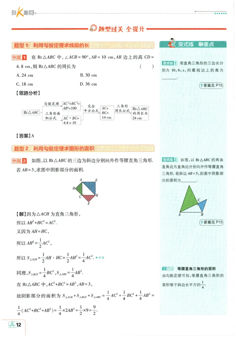 2026春《初中必刷题》数学RJ8下狂K重点_2026春《初中必刷题》数学RJ8下