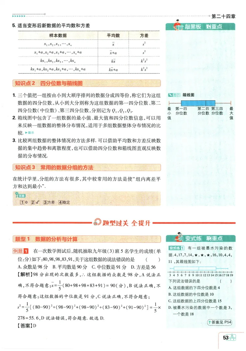 2026春《初中必刷题》数学RJ8下狂K重点_2026春《初中必刷题》数学RJ8下