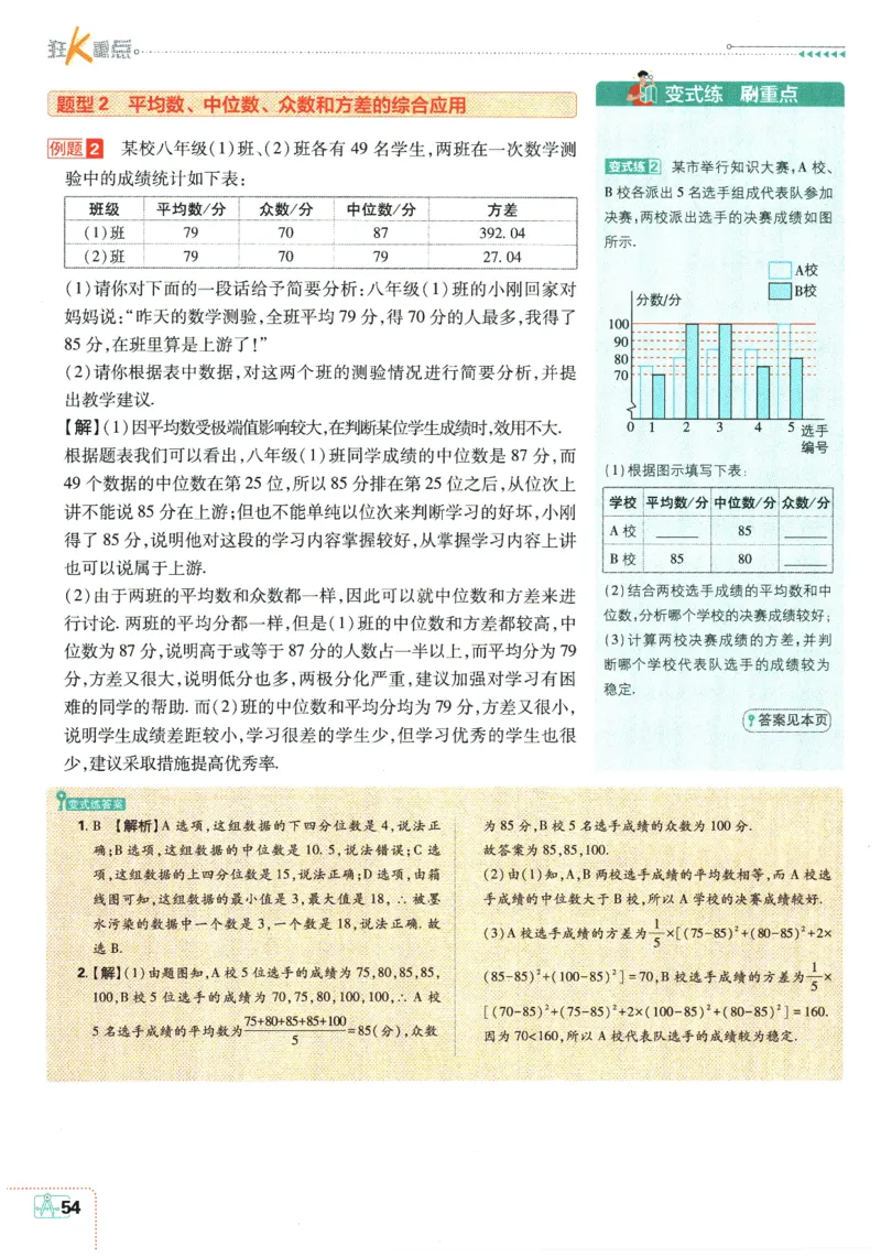 2026春《初中必刷题》数学RJ8下狂K重点_2026春《初中必刷题》数学RJ8下
