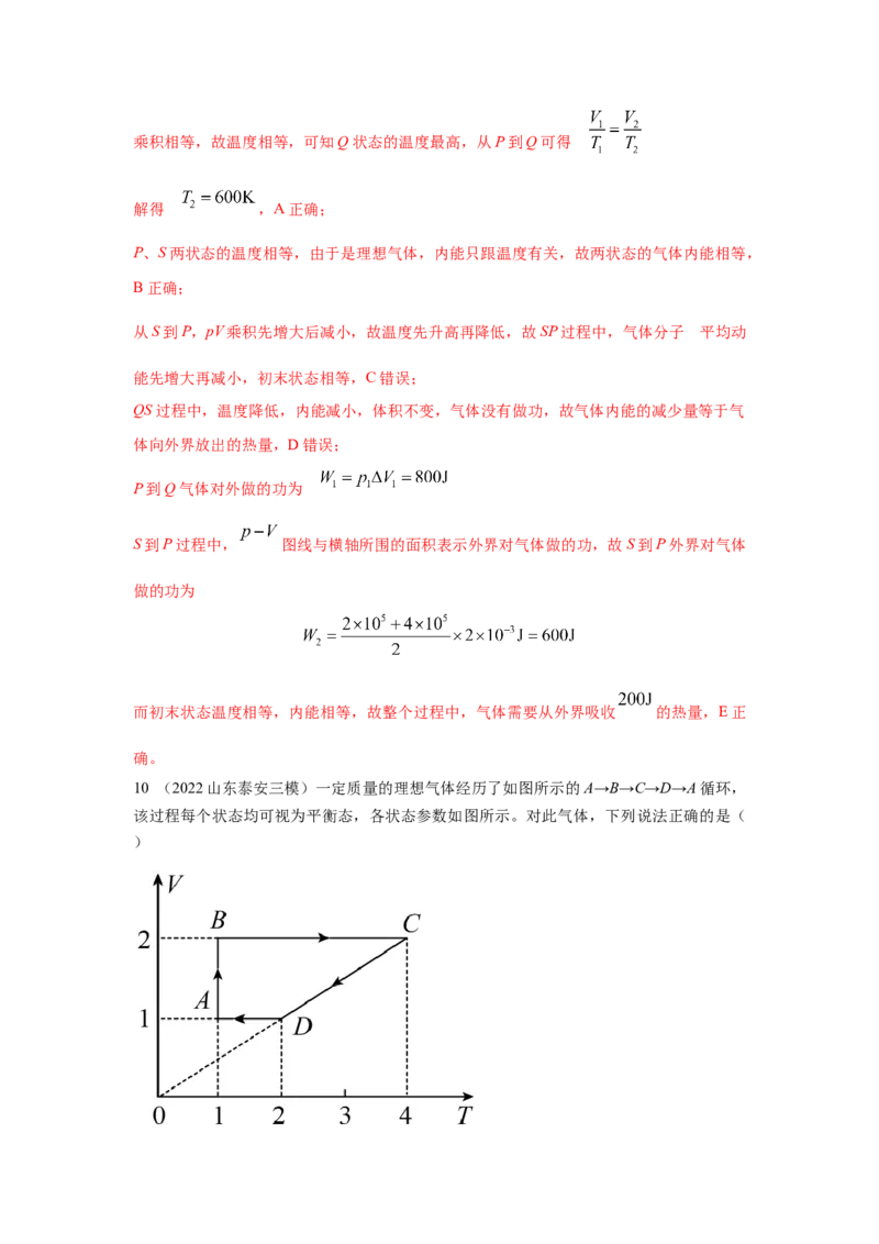 模型80热学+图像模型（解析版）_2025高中物理模型方法技巧高三复习专题练习讲义_高考物理模型最新模拟题专项训练
