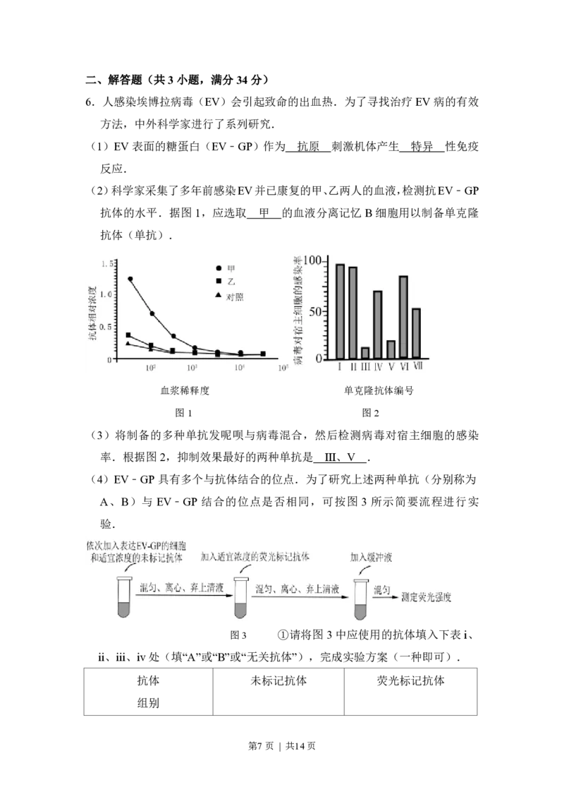 2016年高考生物试卷（北京）（解析卷）_生物历年高考真题_新&middot;PDF版2008-2025&middot;高考生物真题_生物（按年份分类）2008-2025_2016&middot;高考生物真题
