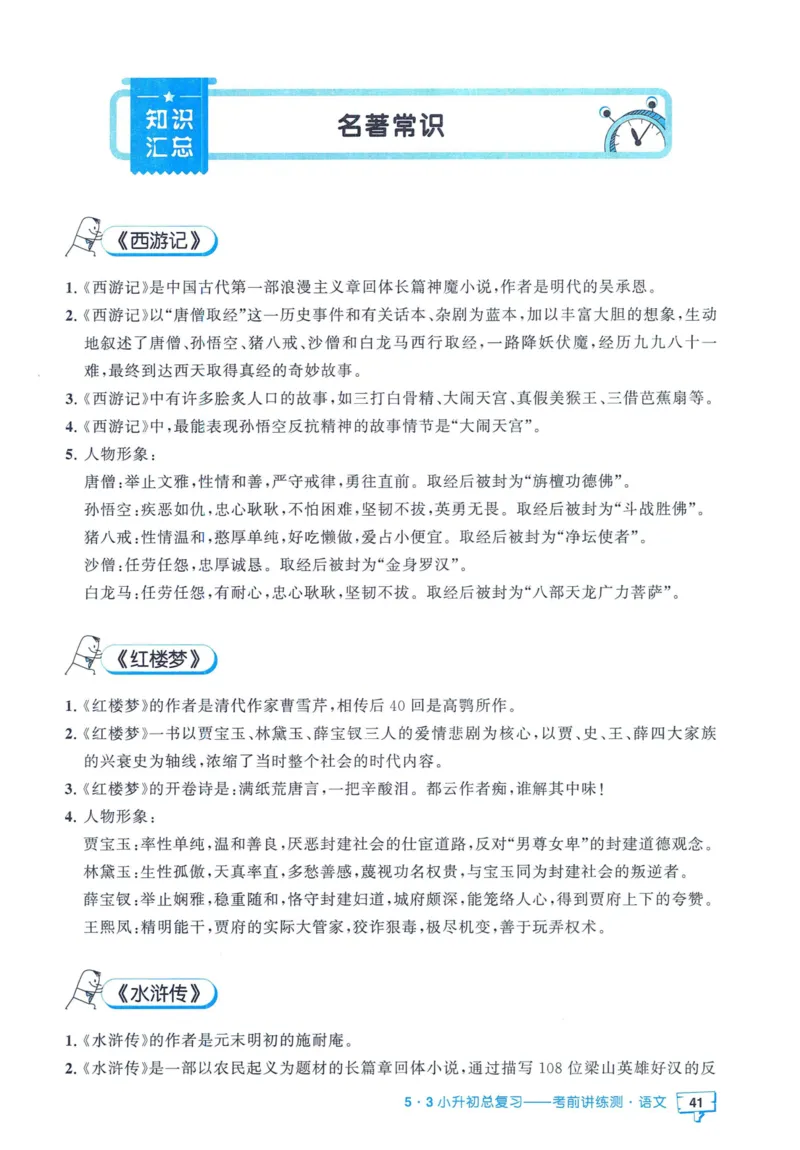 53小升初总复习《语文知识汇总》（24春）_2024年人教版小学数学一二三四五六年级上册下册期中期末试a0747_小学全科《同步练习+精品试卷》打包下载（1-6年级单元月考期中期末试卷）