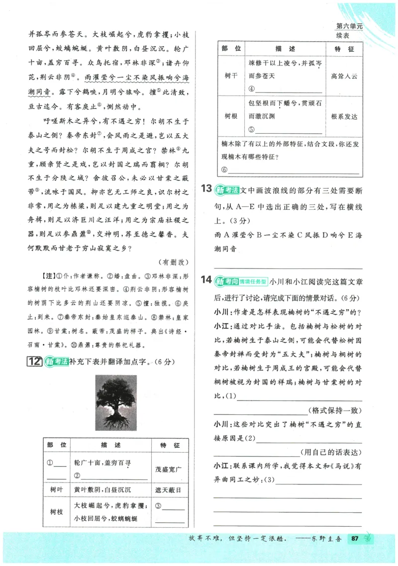 2026春《初中必刷题》语文RJ8下_2026春《初中必刷题》语文RJ8下