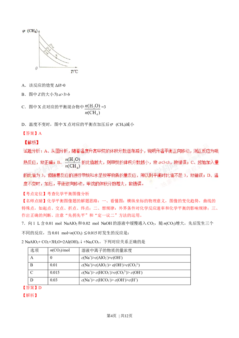 2016年高考化学试卷（四川）（解析卷）_历年高考真题合集_化学历年高考真题_新&middot;Word版2008-2025&middot;高考化学真题_化学（按年份分类）2008-2025_2016&middot;高考化学真题