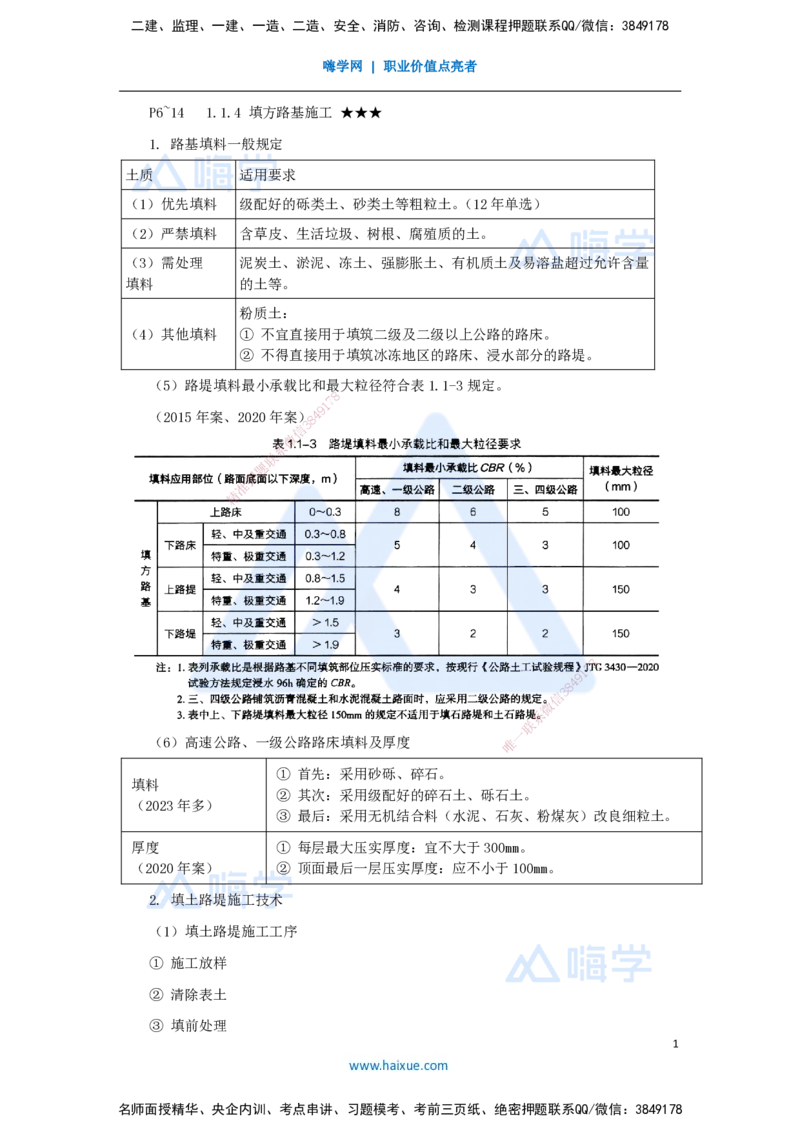 05.2025李昌春-名师精讲通关-第一章（5）填方路基施工_2026年一级建造师_2026年一建公路_2025年一建公路SVIP_02-基础精讲✿高端面授✿深度强化_20-公路《名师精讲通关》李昌春HX