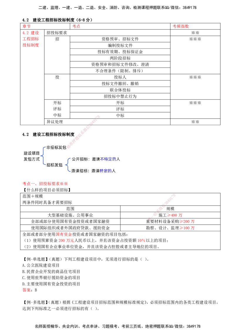 23-第4章-4.2-建设工程招标投标制度（一）_2026年一建法规_2025年一建法规SVIP_02-基础精讲✿高端面授✿深度强化_10-法规《天一精讲班》王欣KL_讲义