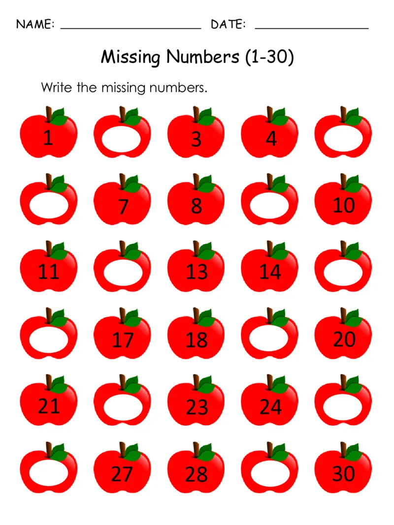 C01-丢失的数字专题素材包1_幼小衔接数学