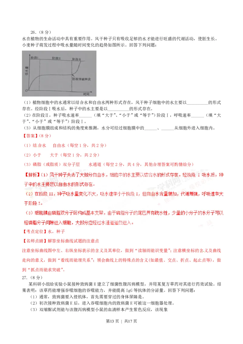 2016年高考生物试卷（海南）（解析卷）_生物历年高考真题_新&middot;PDF版2008-2025&middot;高考生物真题_生物（按试卷类型分类）2008-2025_自主命题卷&middot;生物（2008-2025）_海南自主命题&middot;生物（2008-2024）