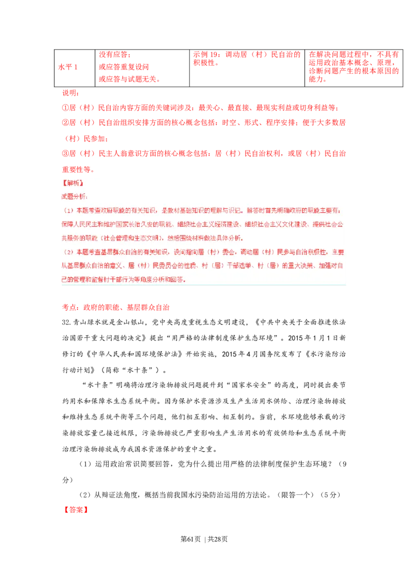 2015年高考政治试卷（上海）（解析）_政治历年高考真题_新&middot;Word版2008-2025&middot;高考政治真题_政治（按年份分类）2008-2025_2015&middot;政治高考真题