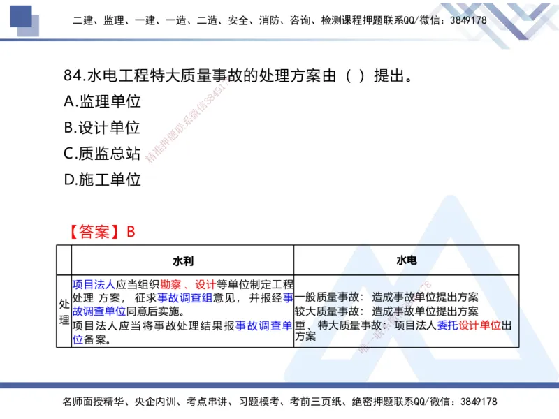 01.2025张芬-易错易混题讲解-水利_2026年一级建造师_2026年一建水利_2025年一建水利SVIP_04-冲刺串讲✿考点强化✿小灶集训_37-水利《易错易混讲解》张芬HX_讲义